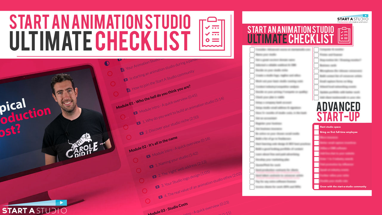 Ultimate animation studio startup checklist